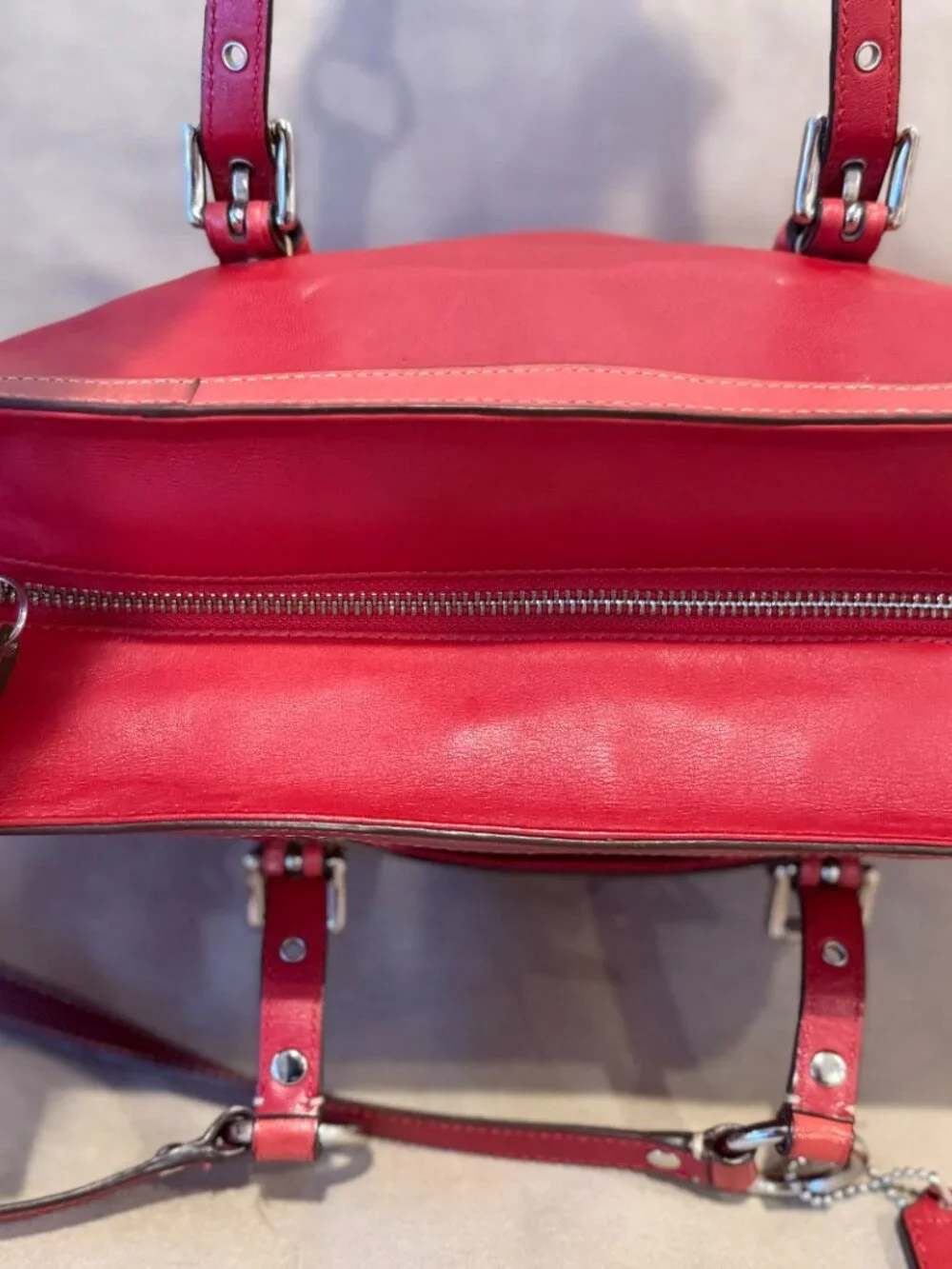 Coach Red Gallery East West Tote (F12343)